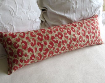 SNOW LEOPARD 9x25 Bolster/lumbar pillow available in many of our fabrics