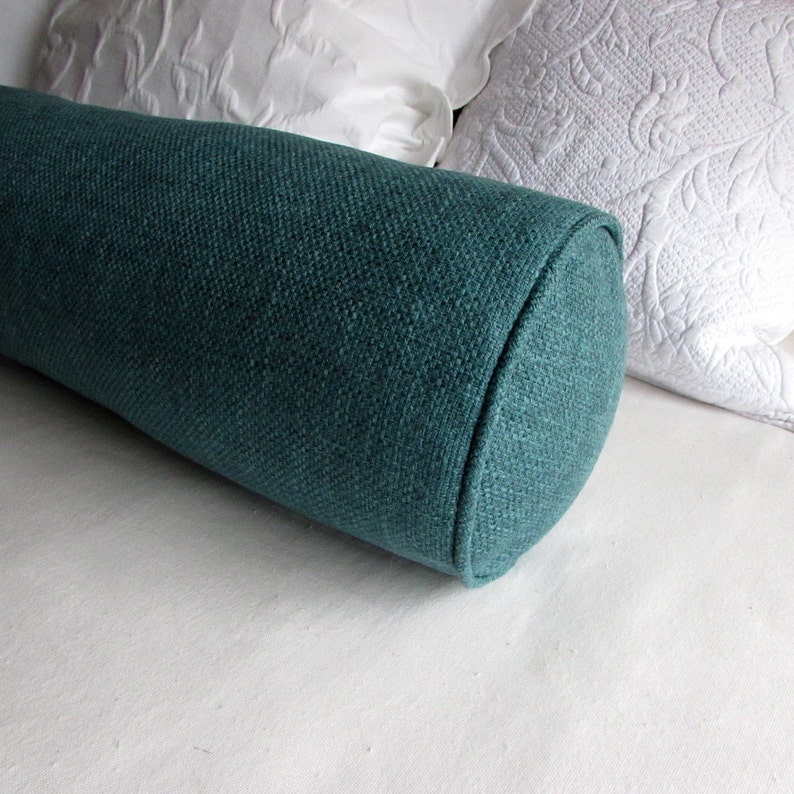 GRAND BOLSTER 8x36 Pillow in TEAL Fabric Includes Insert / Etsy