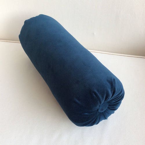 VELVET in Navy Blue Bolster Pillow 6x14 6x16 6x18 6x20 6x22 Etsy
