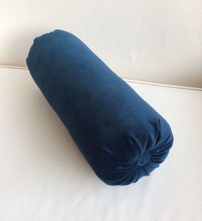 VELVET in Navy Blue Bolster Pillow 6x14 6x16 6x18 6x20 6x22 Etsy