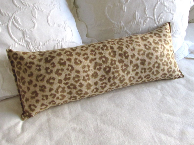 CHEETAH Linen 9x25 Bolster/lumbar/throw/accent/toss Pillow Etsy