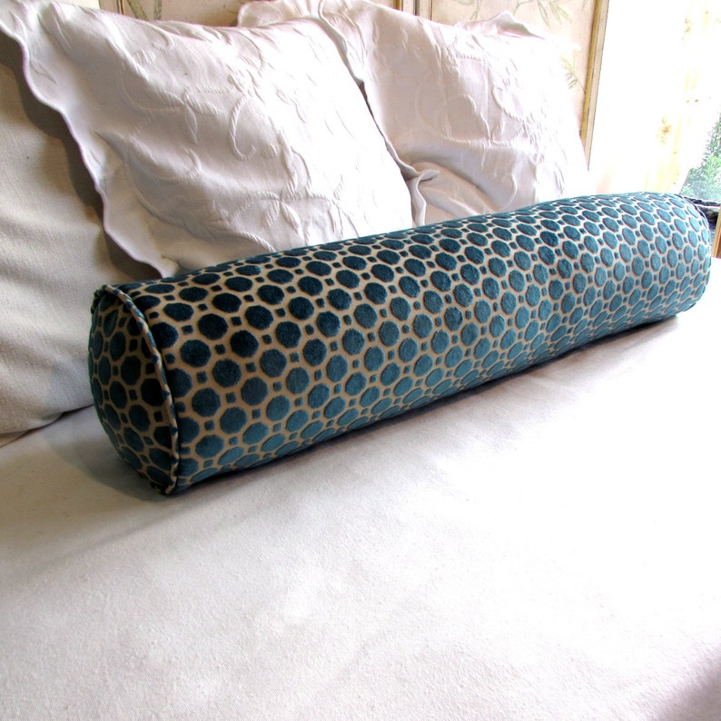 VELVET TURQUOISE Daybed size 8x30 bolster pillow includes Etsy