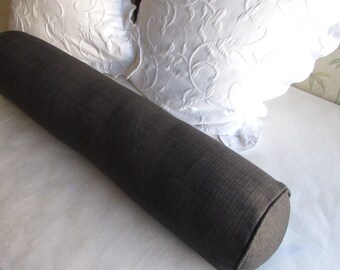 8x36 Bolster pillow charcoal gray includes insert