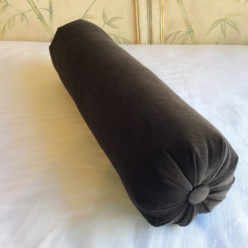 Almost Black Velvet Bolster Pillow 6x14 6x16 6x18 6x20 6x22 Etsy