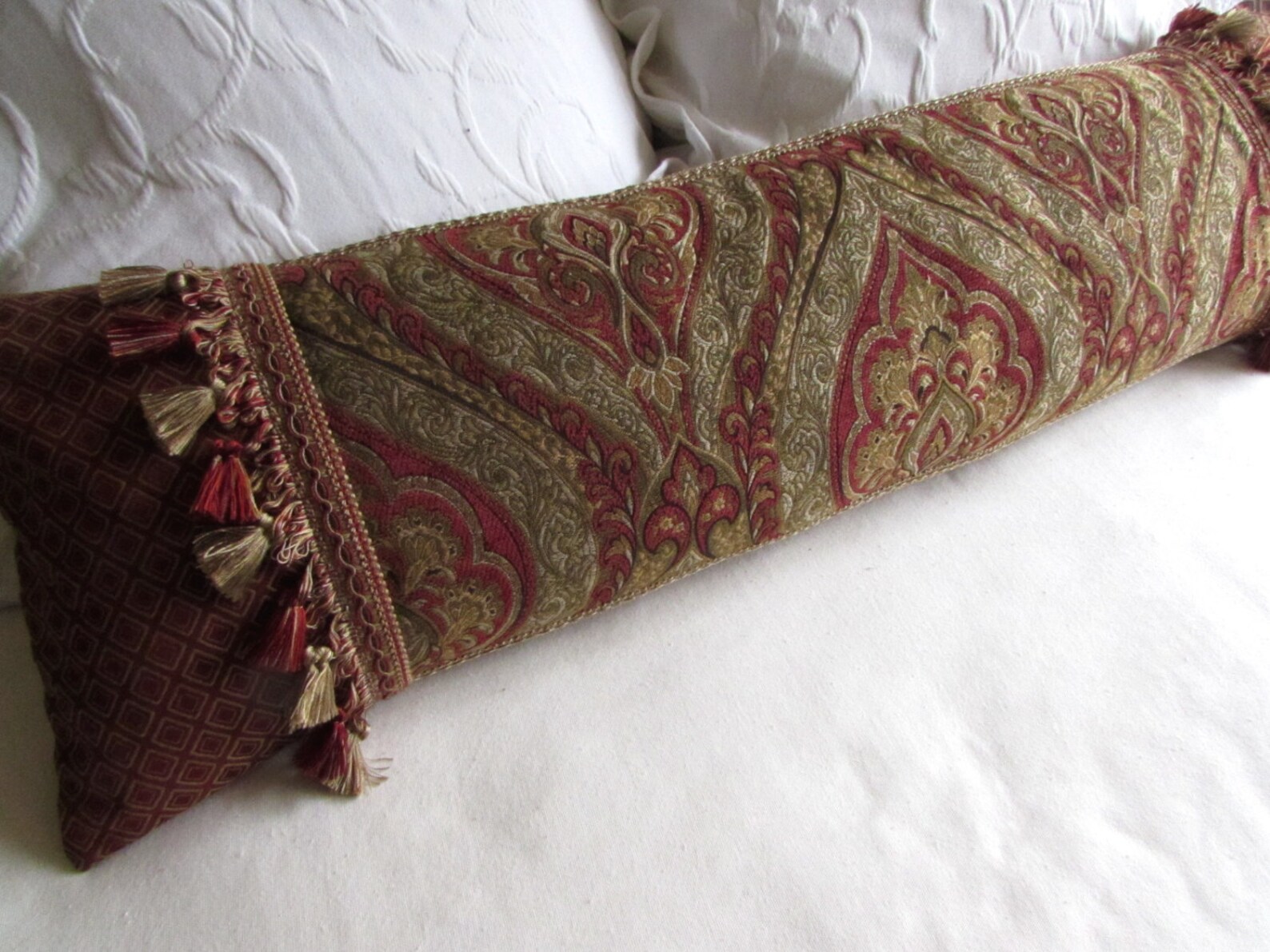 Extra long decorative bolster pillow 11x38 includes insert Etsy