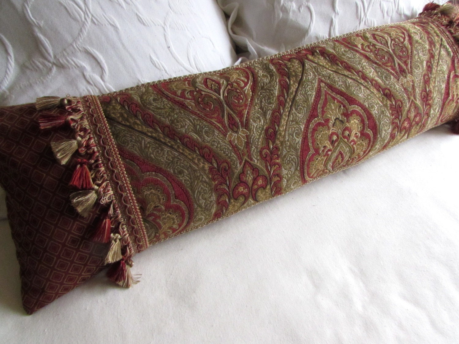 Extra long decorative bolster pillow 11x38 includes insert Etsy