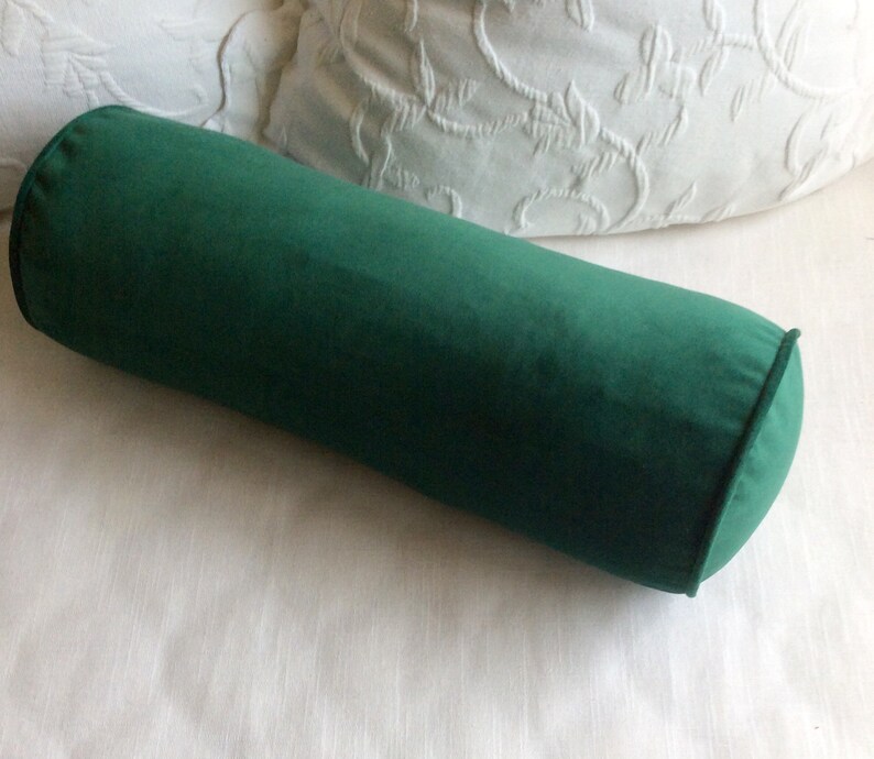 Emerald Green Tailored Bolster Pillow 7x20 Includes Insert Etsy