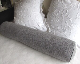 8X36 gray/white mix bolster pillow includes insert