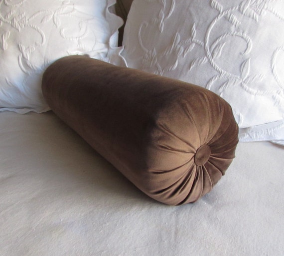 Brown Velvet Decorative Bolster Pillow 6x14 6x16 6x18 6x20 Etsy