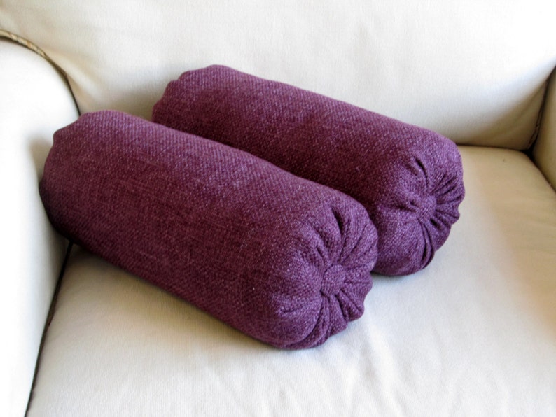 PAIR Purple Decorative Bolster Pillows 6X14 6x16 6x18 6x20 Etsy