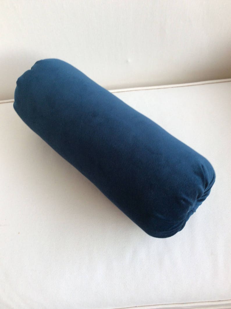 VELVET in Navy Blue Bolster Pillow 6x14 6x16 6x18 6x20 6x22 Etsy