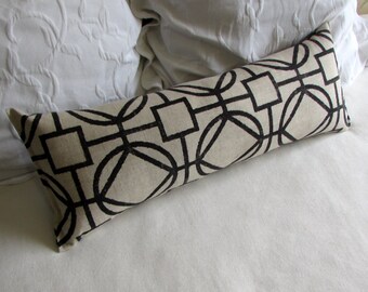 SURI BLACK 9x25 Bolster/lumbar pillow available in many of our fabrics