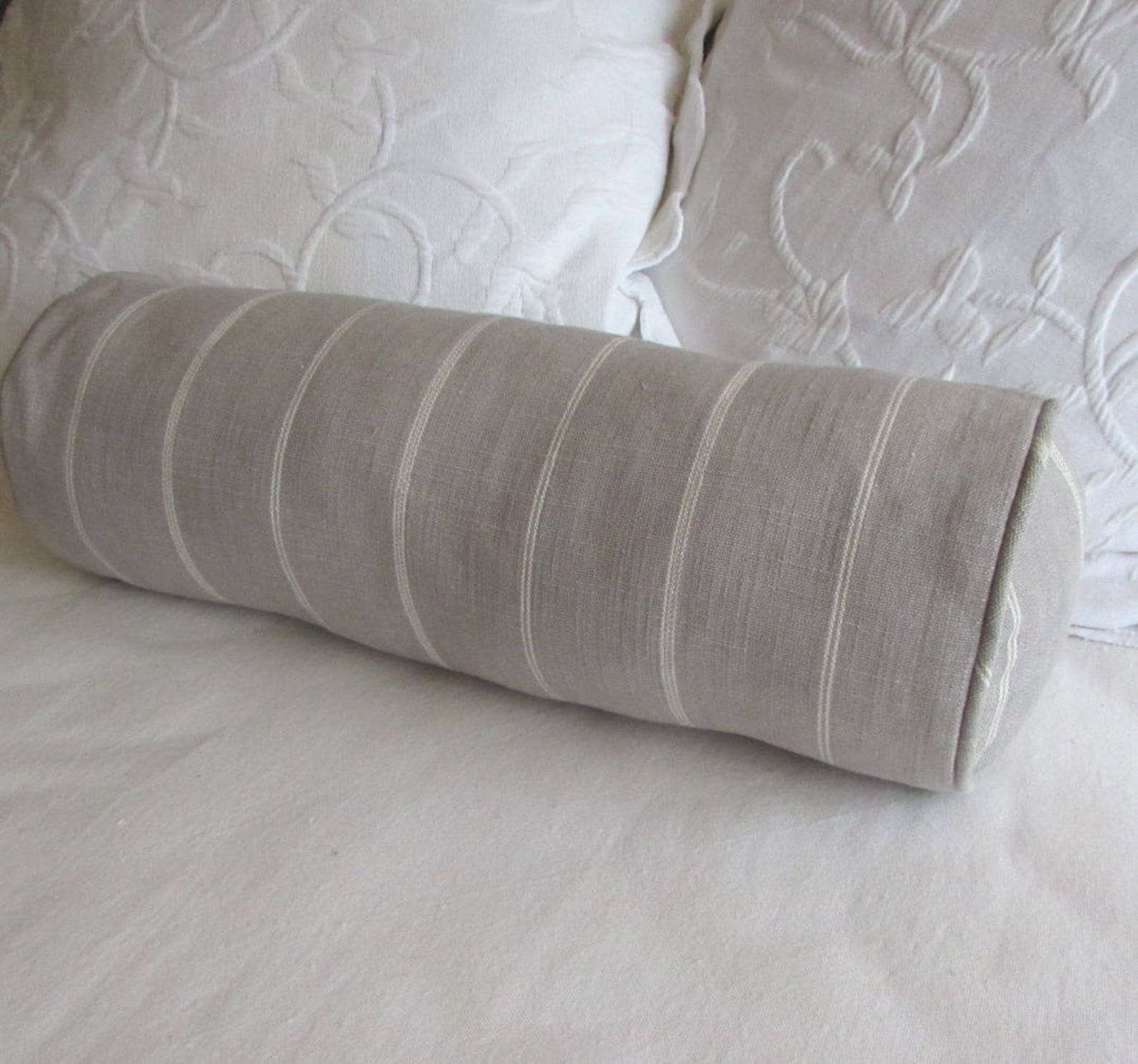 7x20 Silvery Gray Bolster Pillow Includes Insert Creamy Etsy
