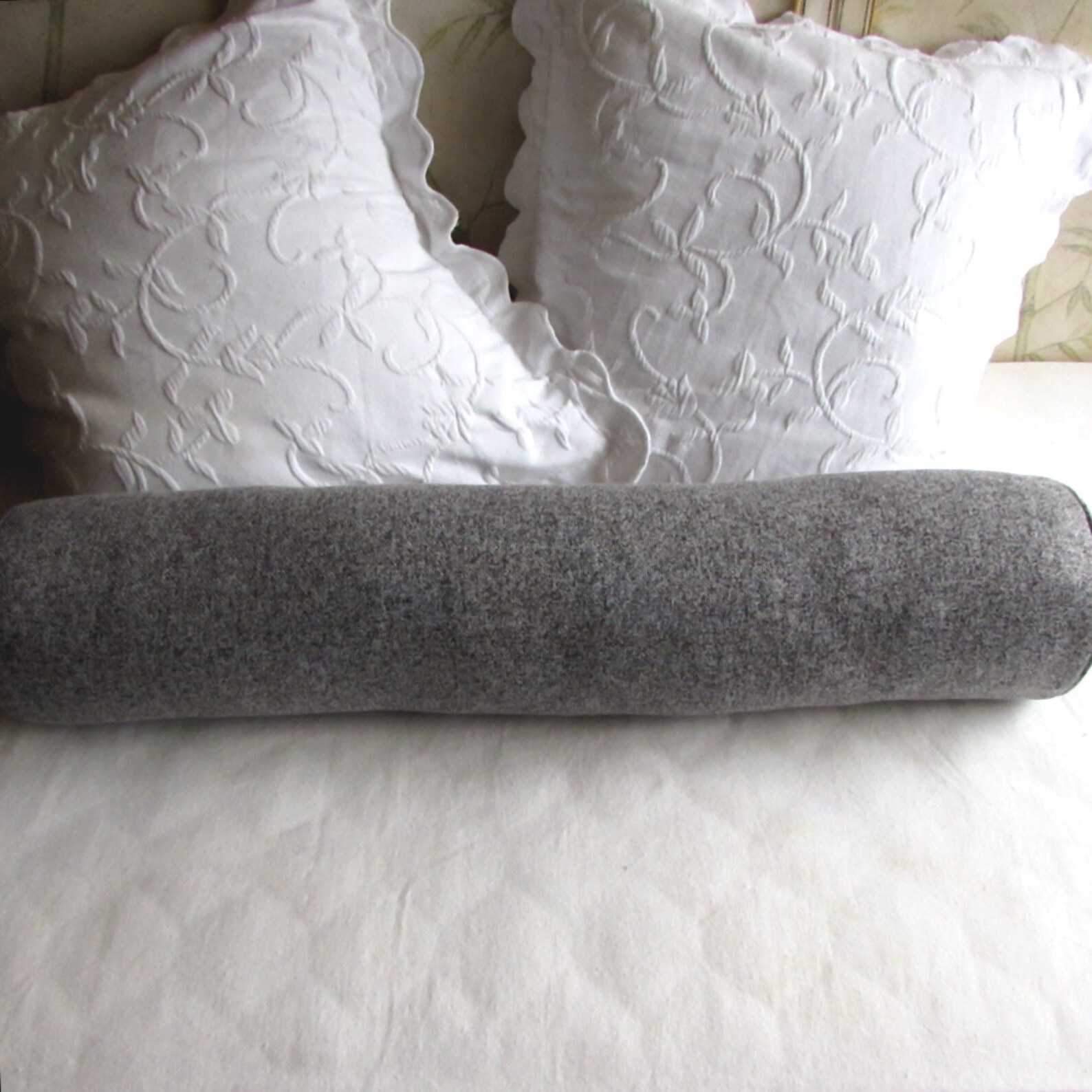 8X36 Gray/white Mix Bolster Pillow Includes Insert Etsy