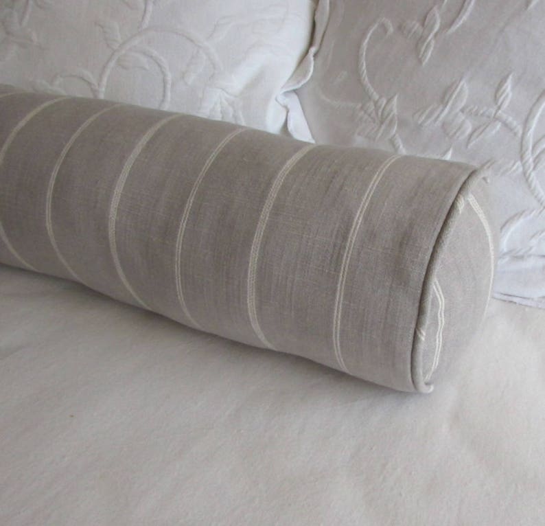 7x20 Silvery Gray Bolster Pillow Includes Insert Creamy Etsy