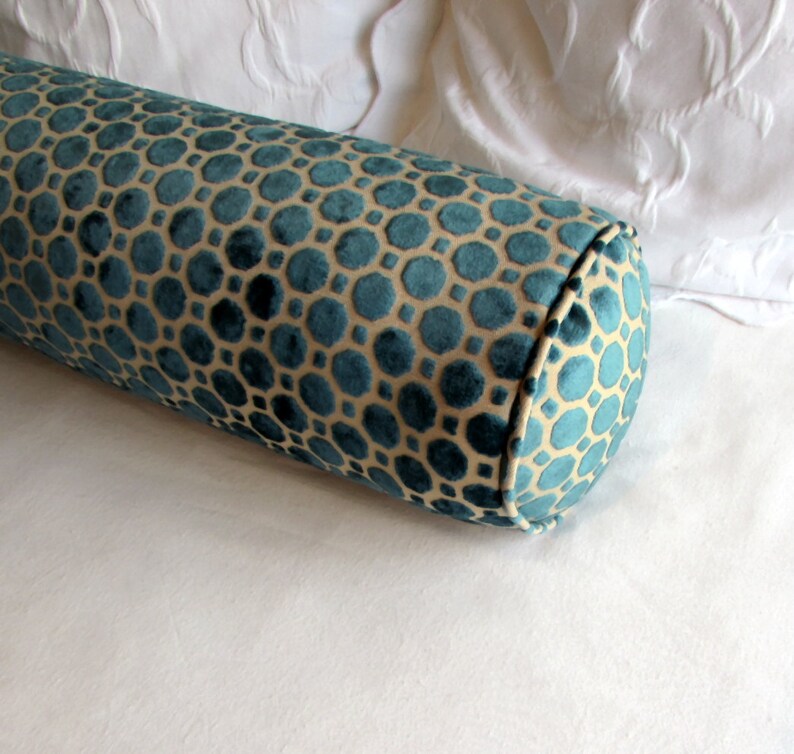 VELVET TURQUOISE Daybed size 8x30 bolster pillow includes Etsy