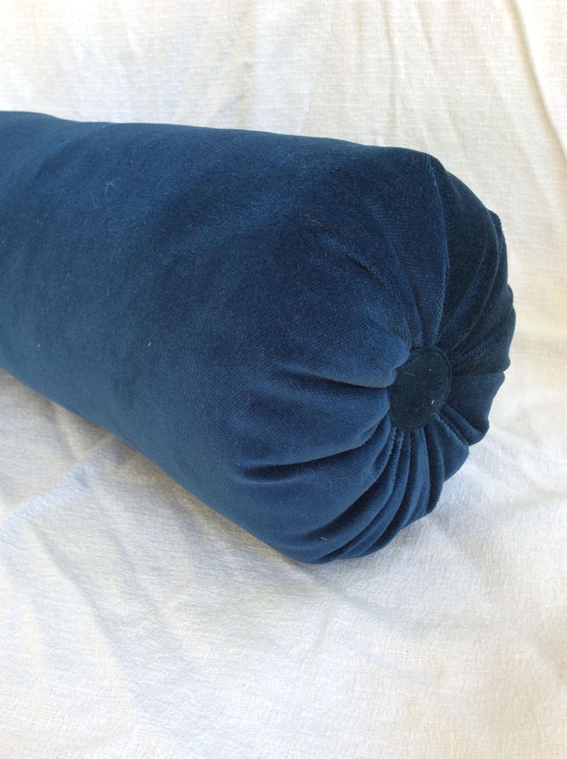 VELVET in Navy Blue Bolster Pillow 6x14 6x16 6x18 6x20 6x22 Etsy