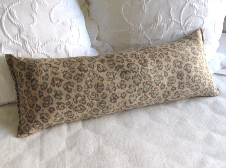 CHEETAH Linen 9x25 Bolster/lumbar/throw/accent/toss Pillow Etsy