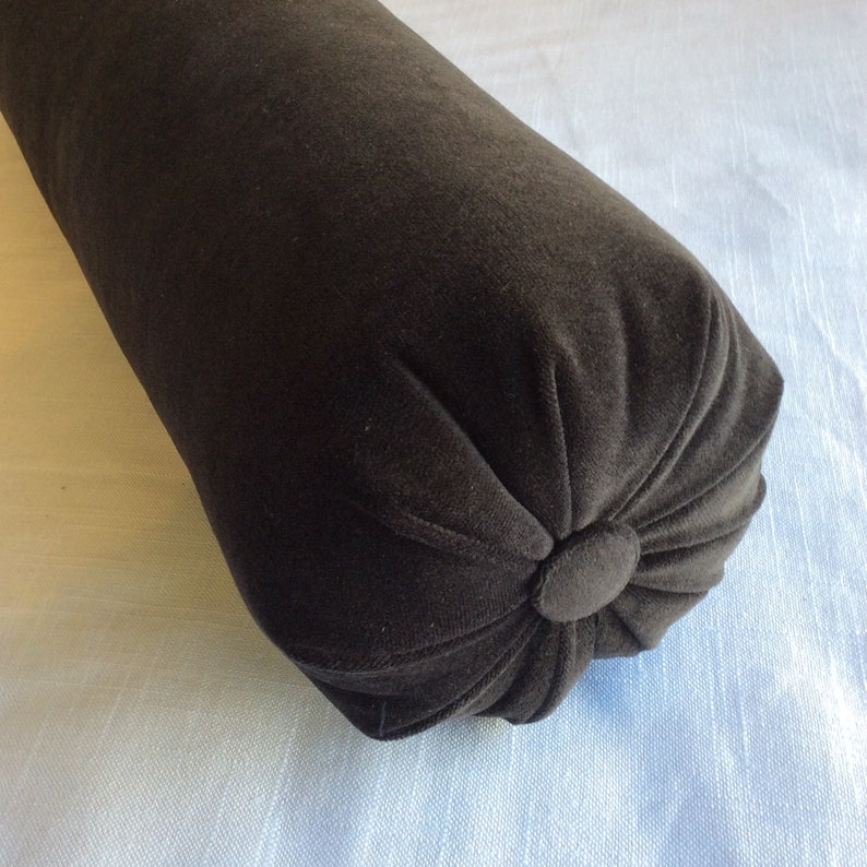 Almost Black Velvet Bolster Pillow 6x14 6x16 6x18 6x20 6x22 Etsy