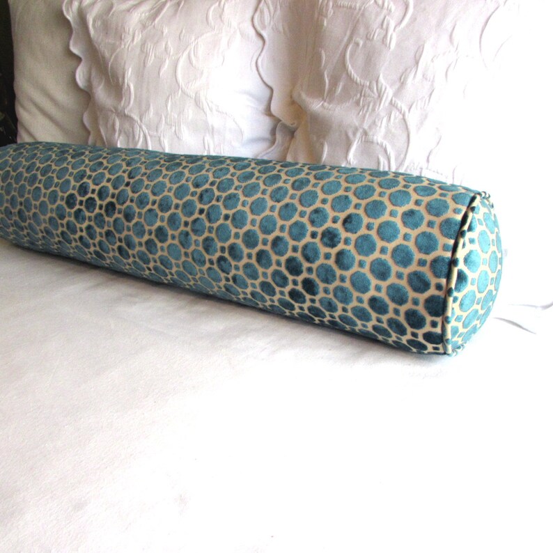 VELVET TURQUOISE Daybed size 8x30 bolster pillow includes Etsy