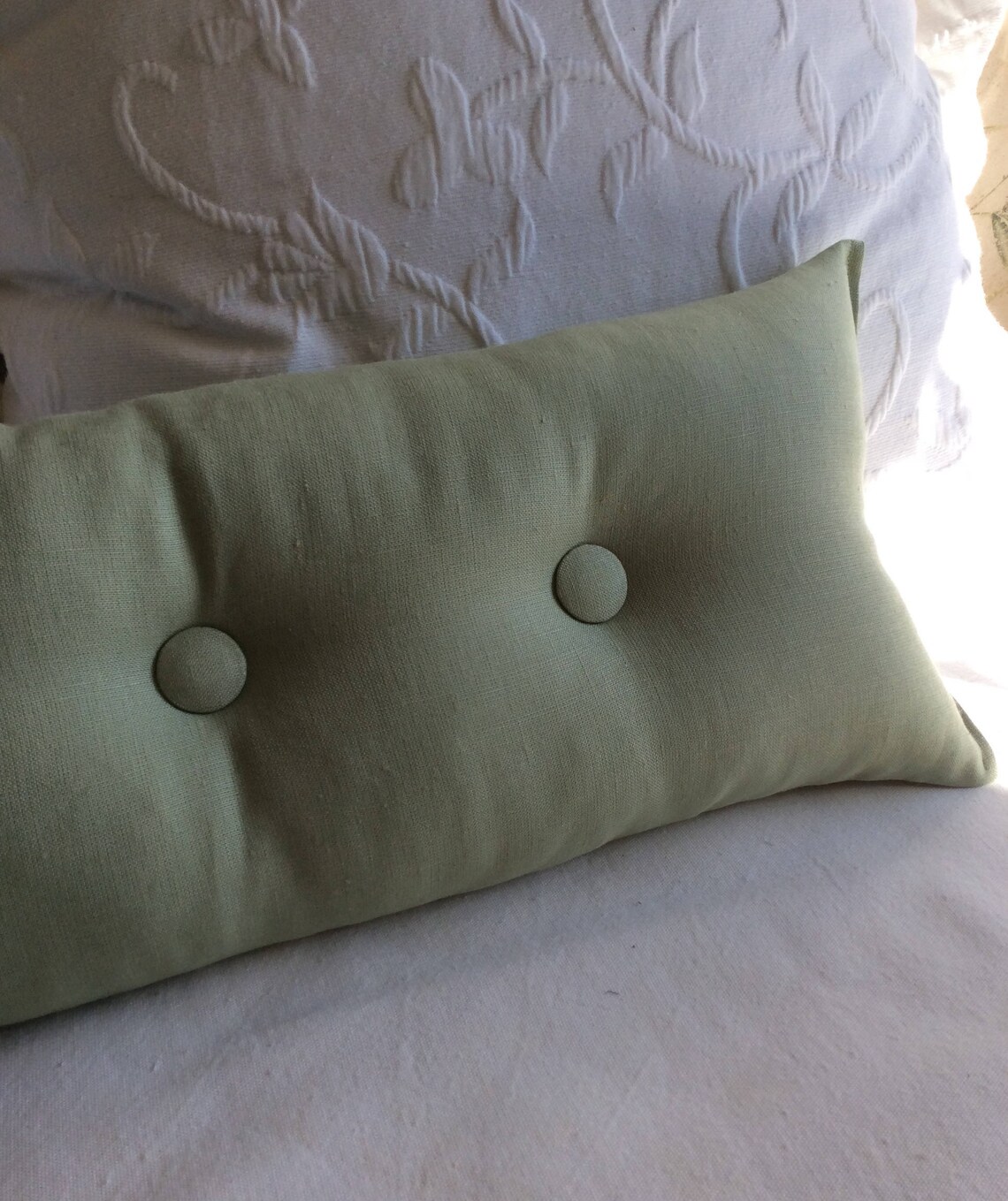 Sage Linen 9x25 Bolster/lumbar Pillow Available in Many of Our Etsy