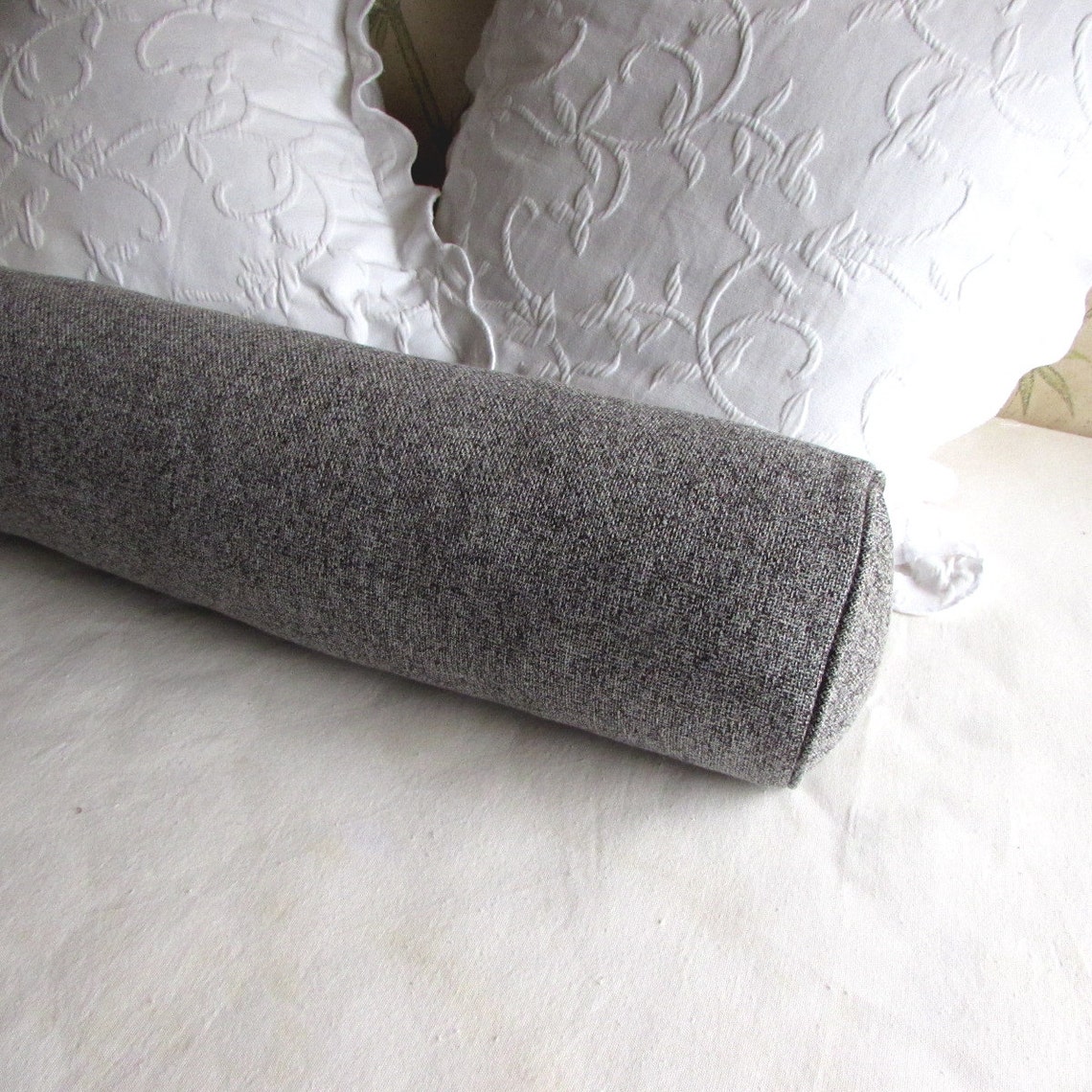 8X36 gray/white mix bolster pillow includes insert Etsy