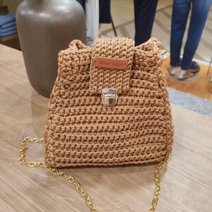 Mala tiracolo tricotada com lã (handmade), única, Cookie Bag! Feito com amor!