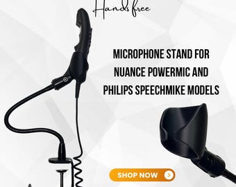 DictaStand | Hands-Free Desk-Mounted PowerMic SpeechMike Holder