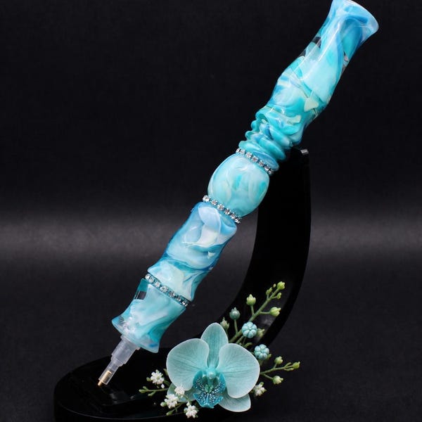Hand Turned Diamond Painting Pen ~ Blue Moon