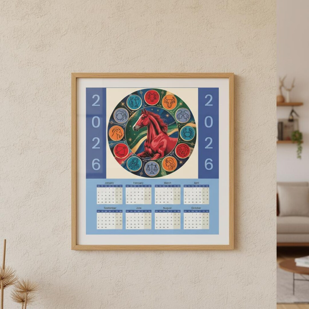 Zodiac Calendar 2026 Printable | Astrology Calendar PDF | Horoscope ...
