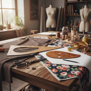 Sewing Pattern Ruler Laser Cut File | Pattern Making Template SVG DXF | Tailoring Tool CNC