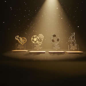 Sports Awards Bundle Laser Cut Files SVG | Football Individual Awards | MVP Player Trophy Templates