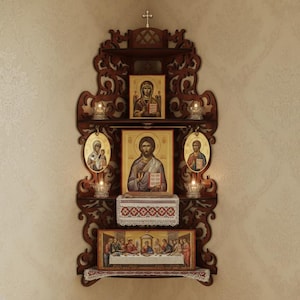 Large Icon Shelf 4 Tier Laser Cut File SVG | Template | Glowforge DXF CNC