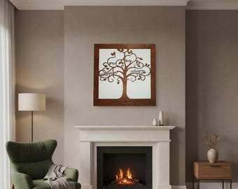 Tree of Life SVG Laser Cut File | Family Tree Template | CNC DXF | Wooden Art