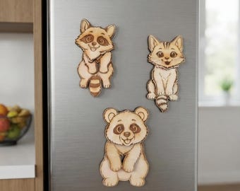 3D Articulated Animal Magnets | Laser Cut Wood Files (SVG, DXF)