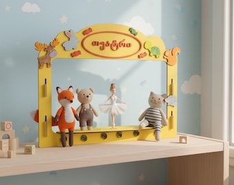 Kids Puppet Theater Laser Cut Template | Wooden Doll Stage SVG DXF | DIY Toy Theater