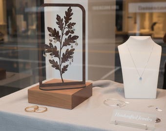 Earring Display Stand Laser Cut Files SVG DXF | Jewelry Holder (Digital Download)