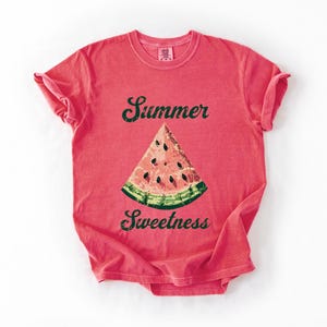 Watermelon Summer T-Shirt | Cute Fruit Graphic Tee | Sweet Aesthetic Watermelon Shirt | Y2K Graphic T-Shirt | Retro Cottagecore Fruit Tee