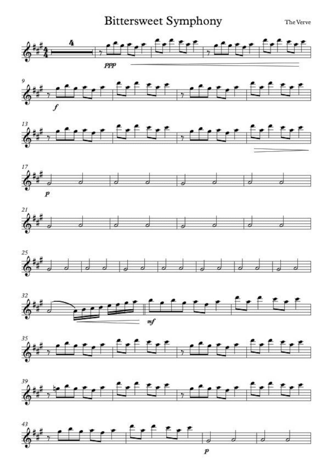 Bittersweet Symphony: String Trio Sheet Music With Backing Track