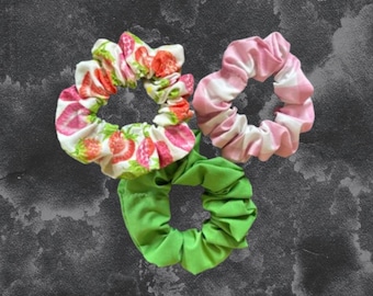 Hair Scrunchie Set, Handmade Scrunchies, Hair Accessories, Soft Elastic Scrunchies, Trendy Hair Ties, Stylish Scrunchie Pack
