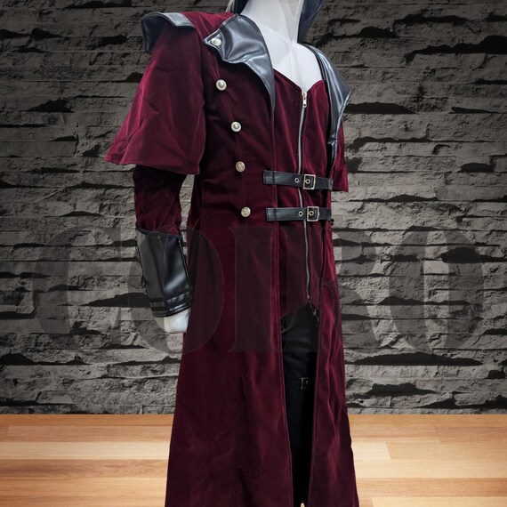 Darkrock Men's Gothic Steampunk Military Jacket – Black Long Coat With Zipper & Snap