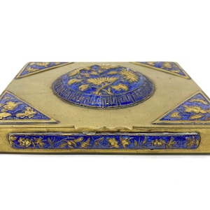 Chinese Brass and Enamel Box - Mid Century