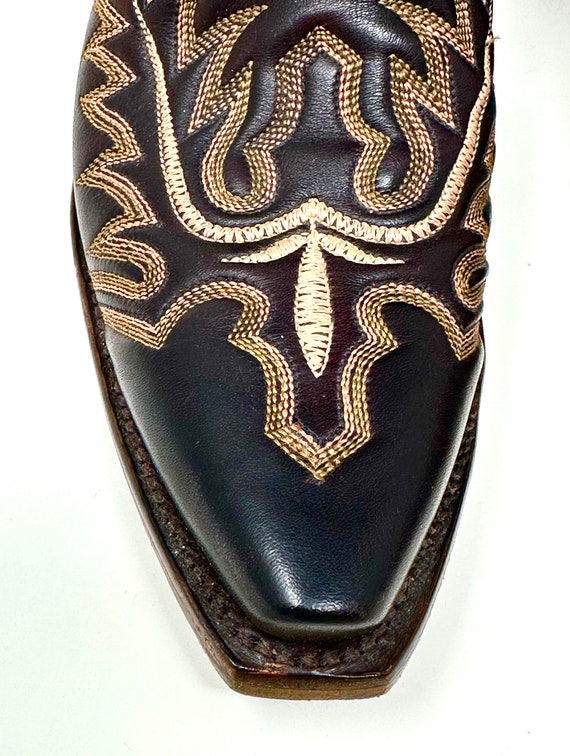 Lucchese Embroidered Leather Western Boots - image 5