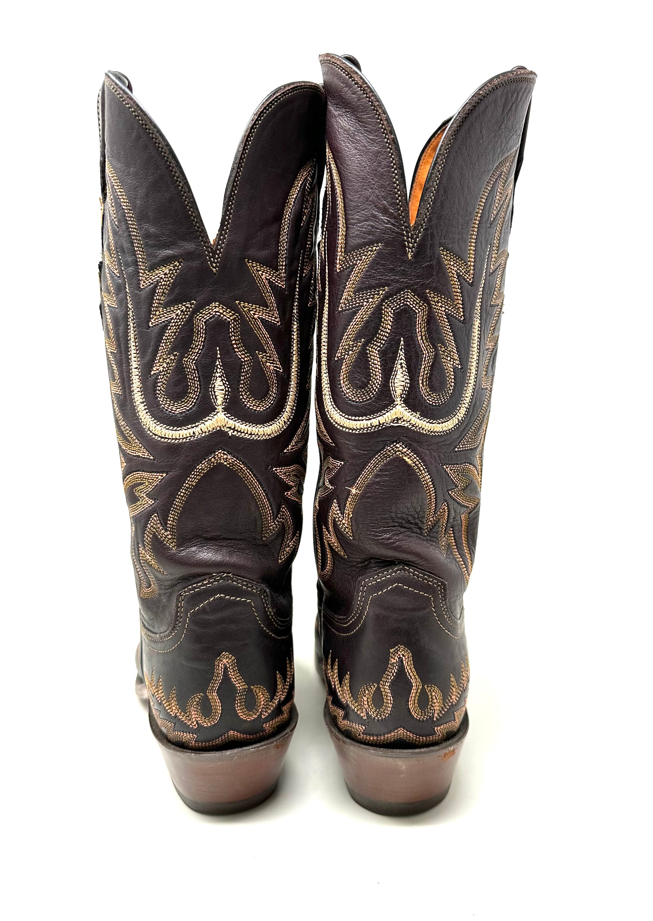 ⭐️Lucchese Leather Embroidered Western Boots⭐️ lucchese floral cowboy boot — Shop Rustygold main image 4