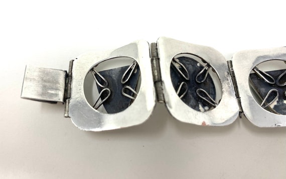 Sterling Silver Aztec Bracelet - Circa 1950-1970 - image 6