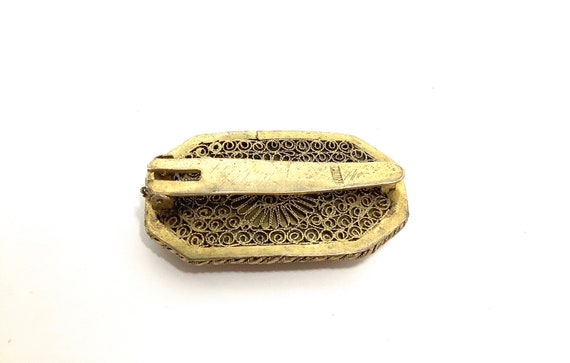 Antique Chinese Cinnabar Fur Clip - image 8