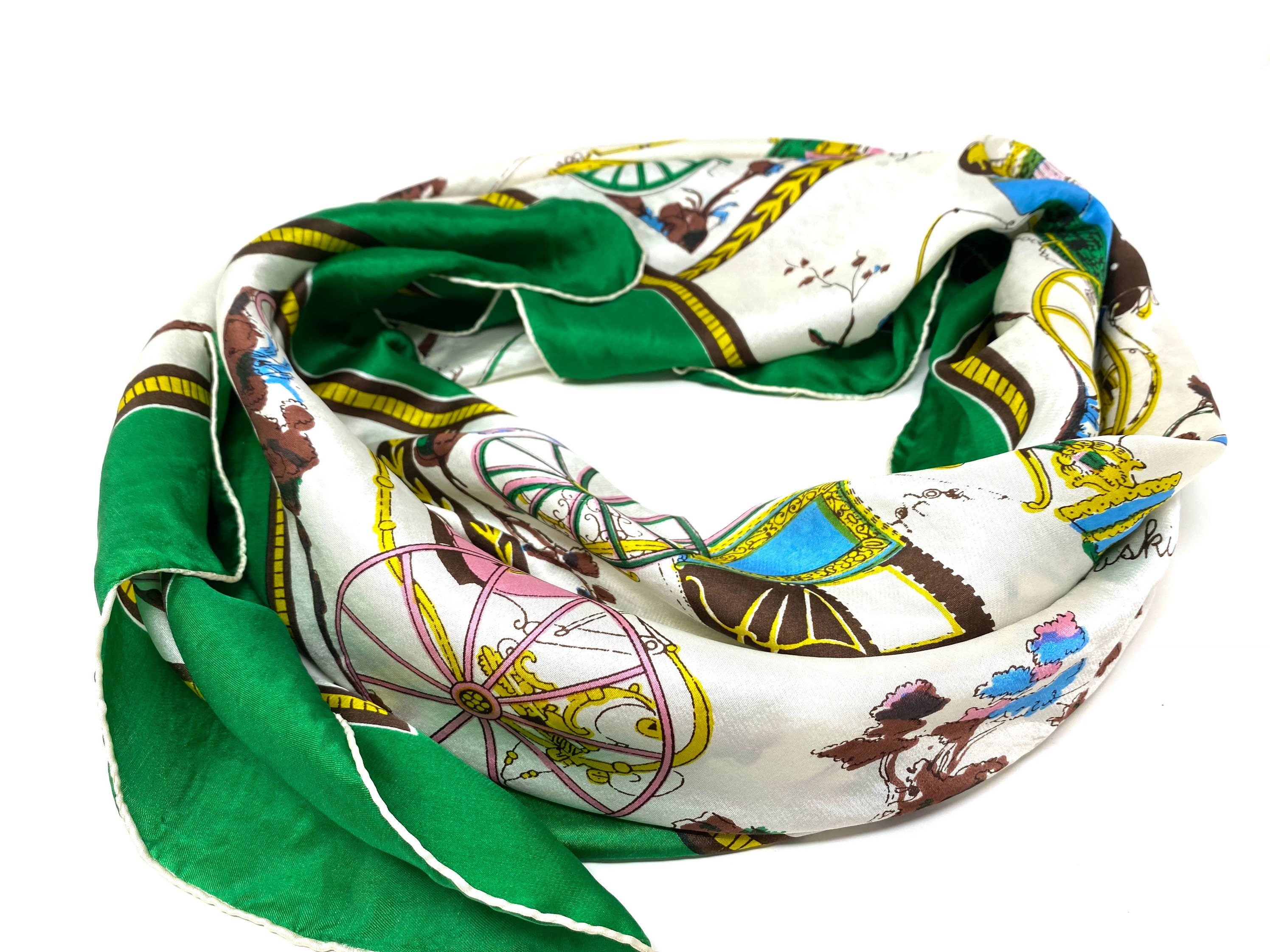 Louis Féraud Paris silk scarf, carousel motif – NVISION