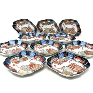 Antique Imari Dishes - Set of 10