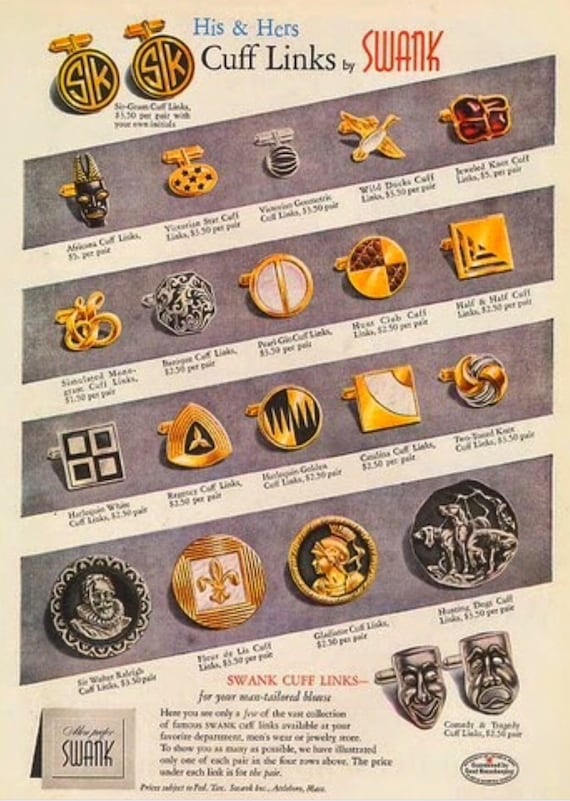 Swank brand cufflinks discount