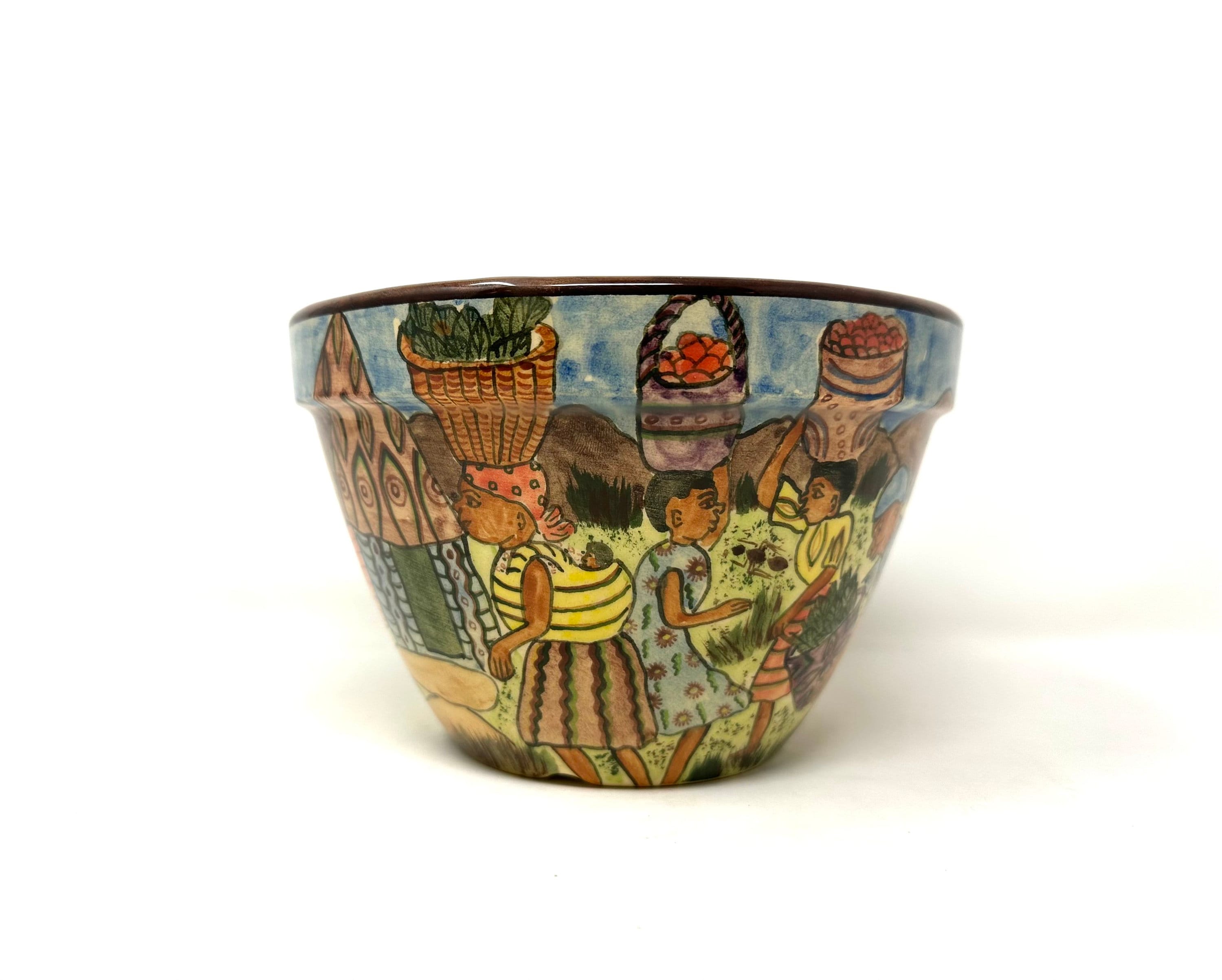 Hand Painted Zimbabwean Pottery Bowl - Artist Signed - Etsy 日本